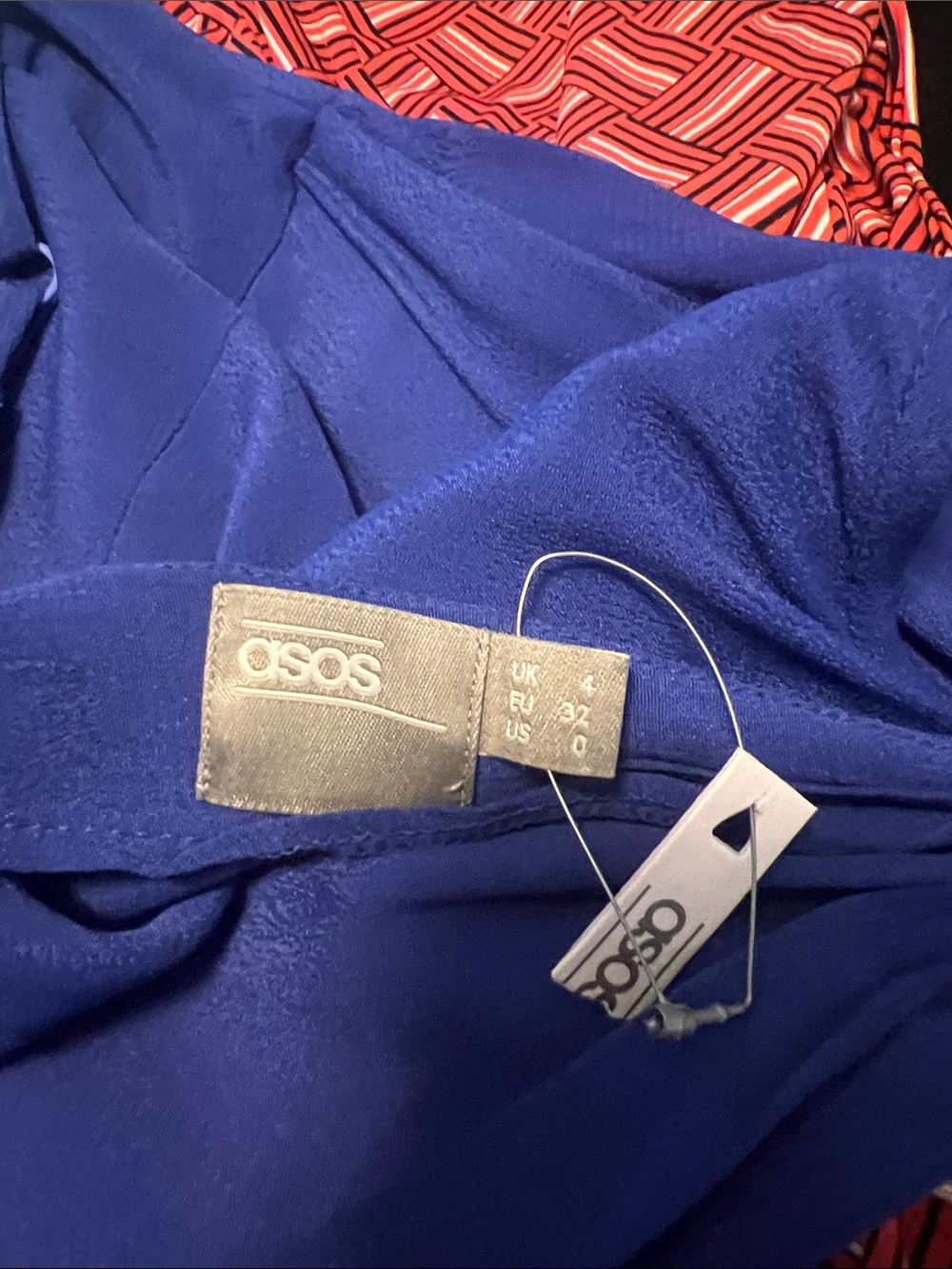 ASOS Royal Blue Wrap Ruffle High-Low Dress - Picture 2 of 2